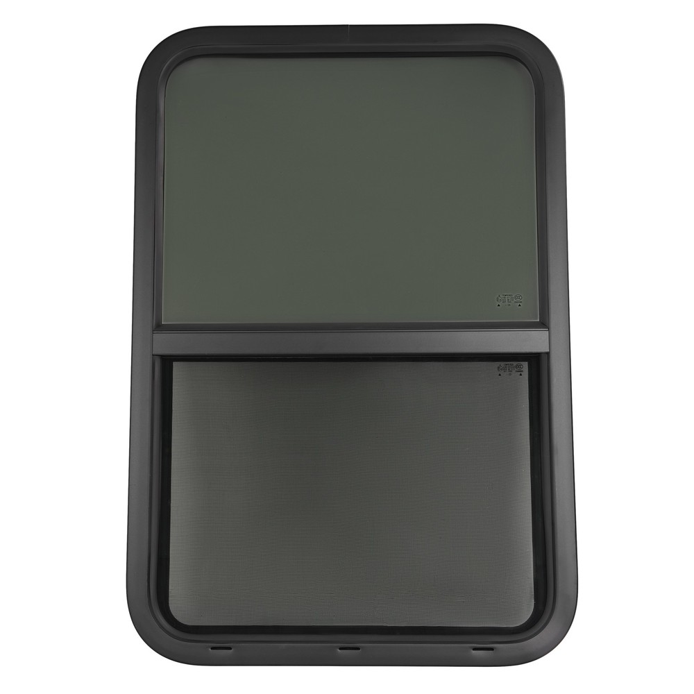 24" Width X 36" Height RV Window Vertical Sliding Tempered Glass  W/Mesh Screen