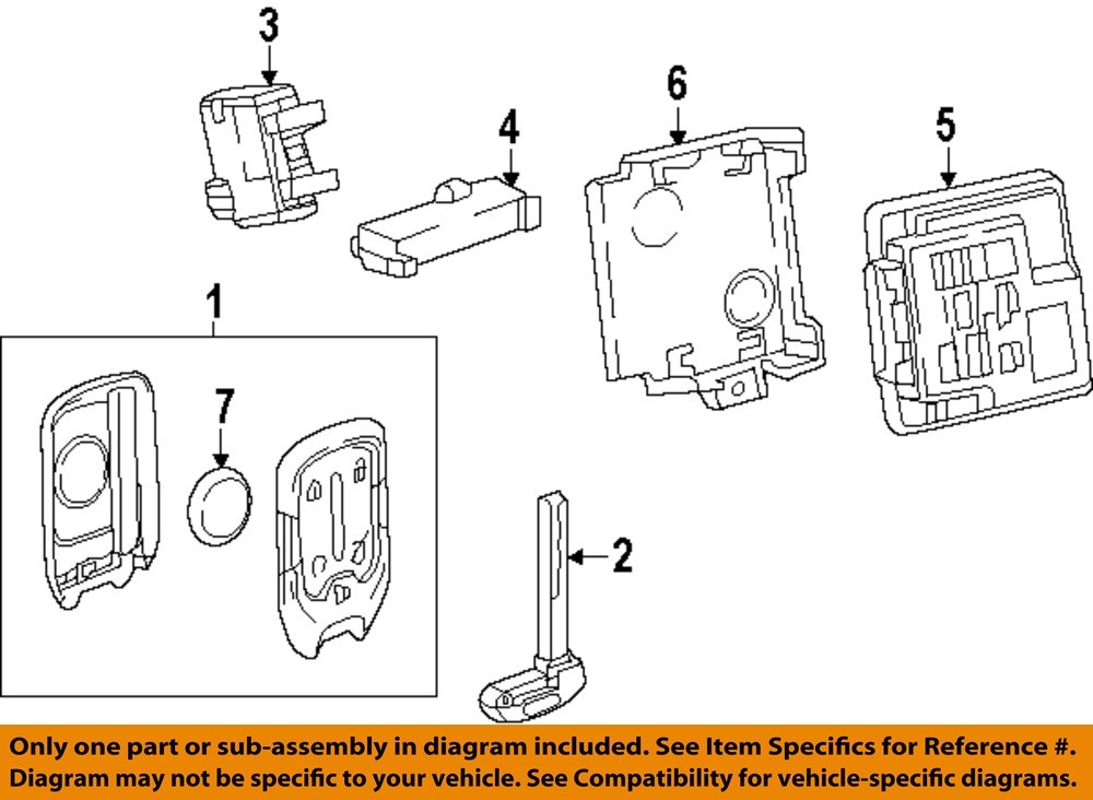 GM OEM 19-20 Blazer Electrical Keyless Entry Components-Transmitter 13529636