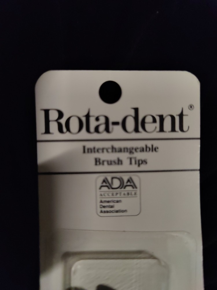 3 RotaDent Electric Toothbrush Replacement Brushes round flat tip NEW