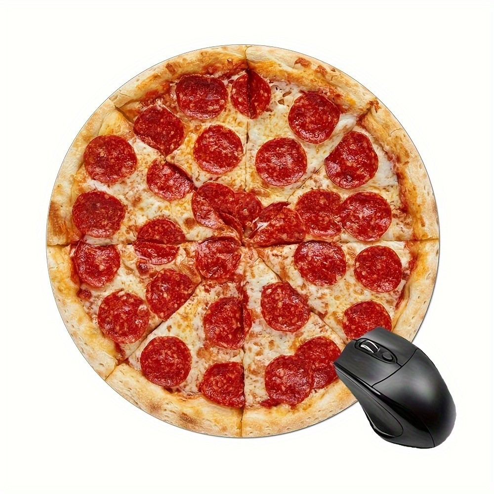 2D Pizza Pattern Mouse Pad Office Computers Laptops Office Desk Decor Mouse Mat
