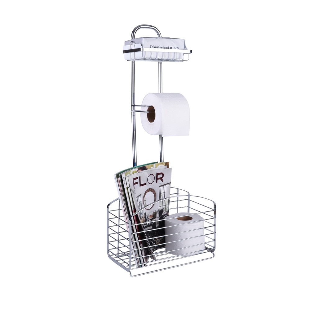 Harbor Collection Adjustable 2 Shelf Bathroom Organizer in Chrome