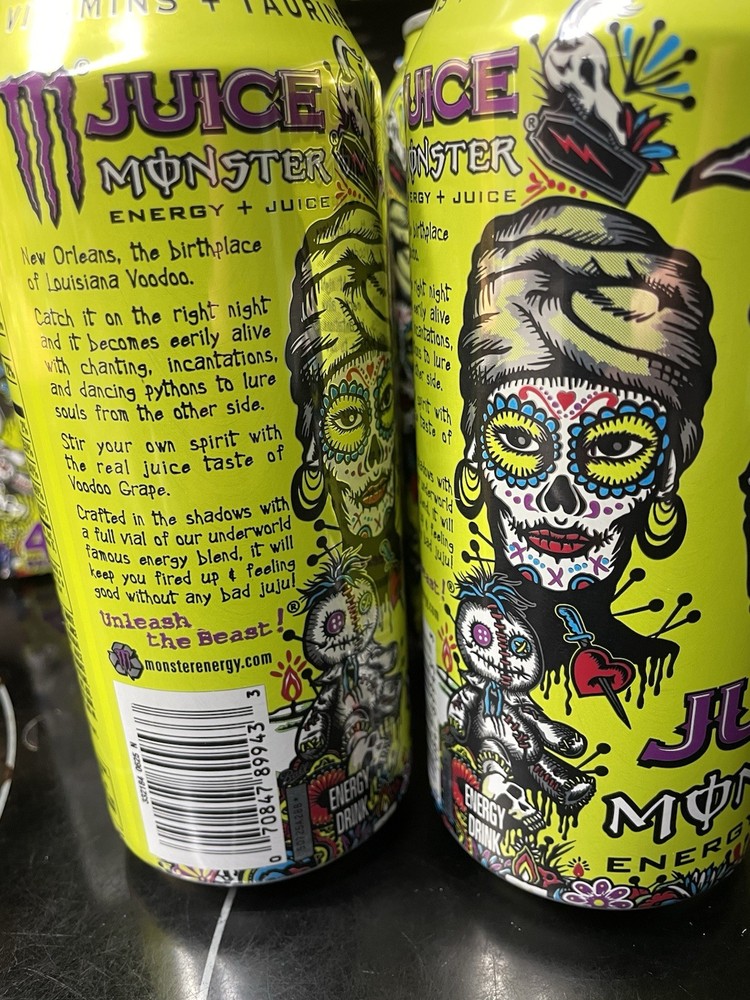 2 Cans Monster Energy Voodoo Grape