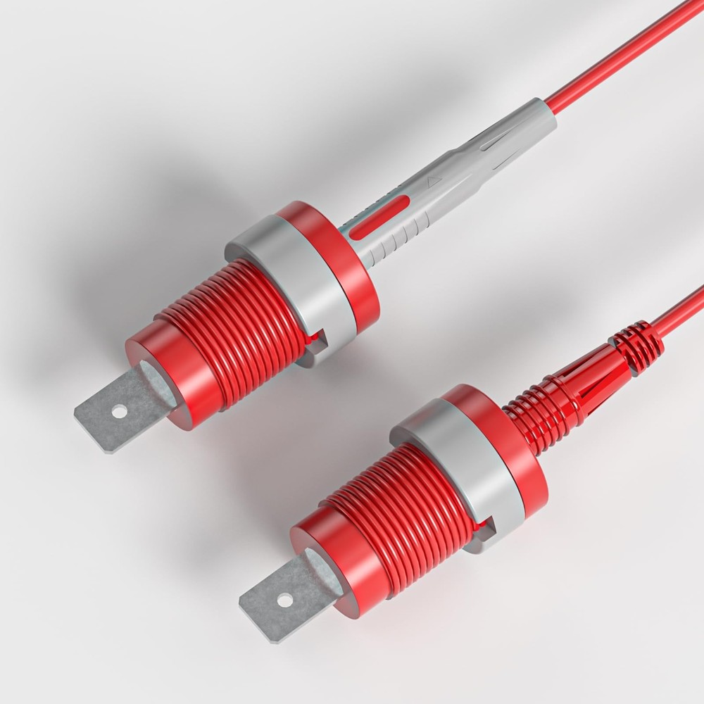 10PCS 4mm Banana Female Jack Panel Mount Socket Binding Post Adapters Red&Bla...