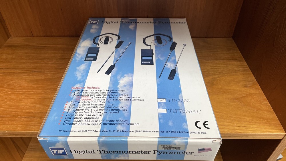 TIF 7000 Digital Thermometer Pyrometer With Standard Probes