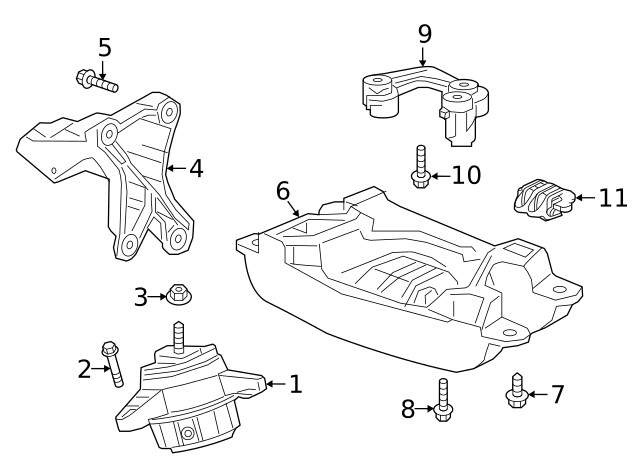Genuine GM Driver Side Engine Mount Bracket 23221617
