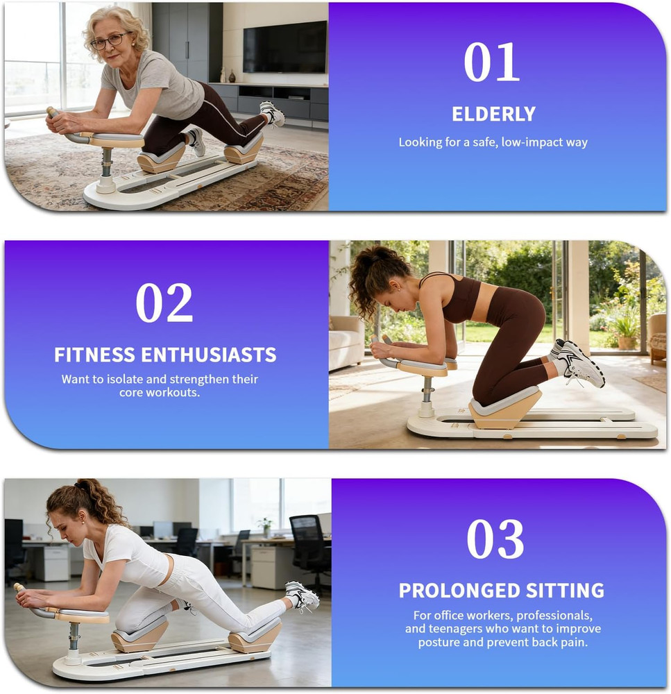 Spine Twist and Stretch Trainer, Detachable Back Stretcher Machine, Adjustable E