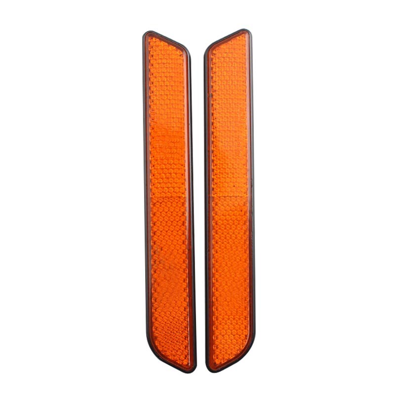 2Pcs Front Fork Lower Leg Slider Amber Reflectors For Harley Dyna Glide Touring