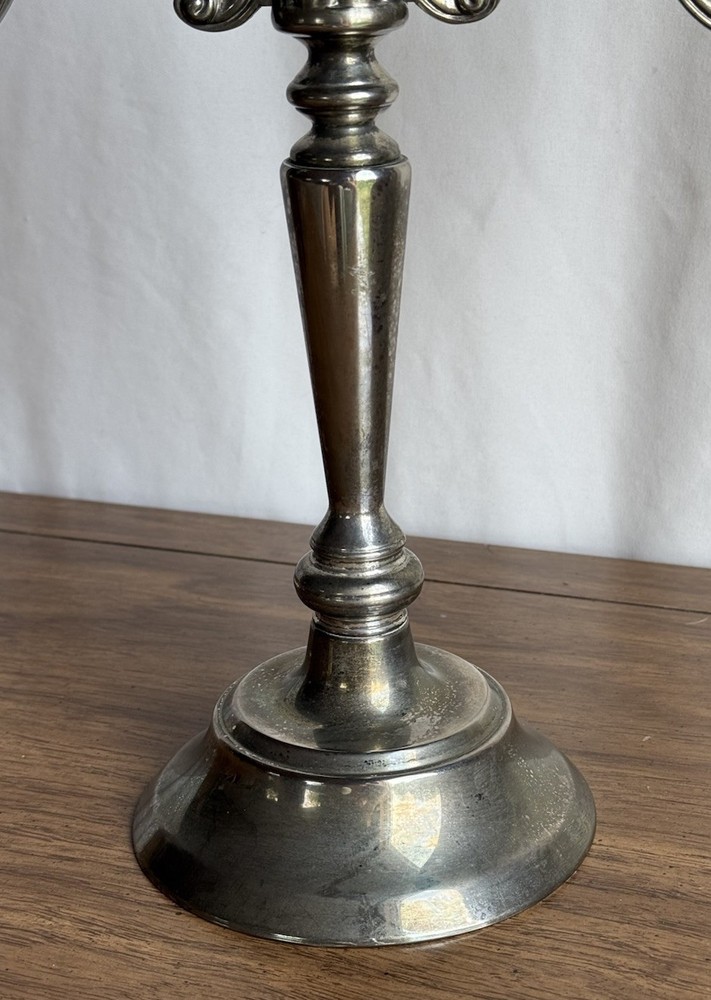 Vintage Three Arm Silver Plated Candlestick Candelabra