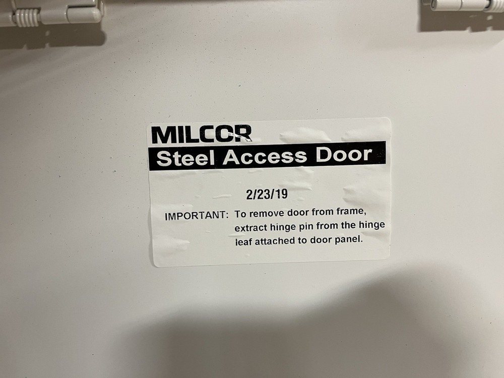 Milcor 18 X 18 Access Panel Part # 3202024 White