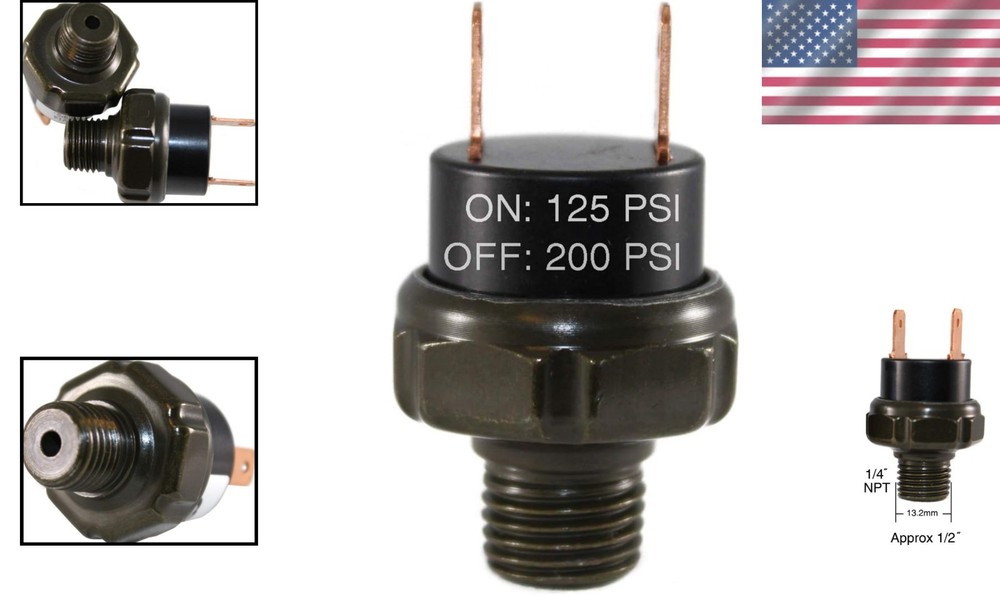 Rated Air Pressure Switch for Reliable Train Horn and Compressor Use