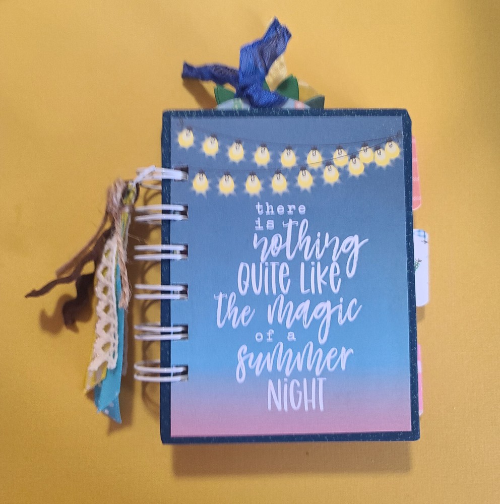 Little cinched journal notebook, handmade