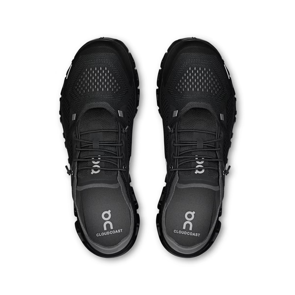 ON Men's Cloud 6 Coast, Black / Rock. Authentic 100%