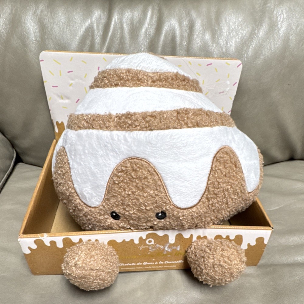 Warmies Microwavable Cinnamon Roll Plush Toy Medium 2023 Brown White Washable