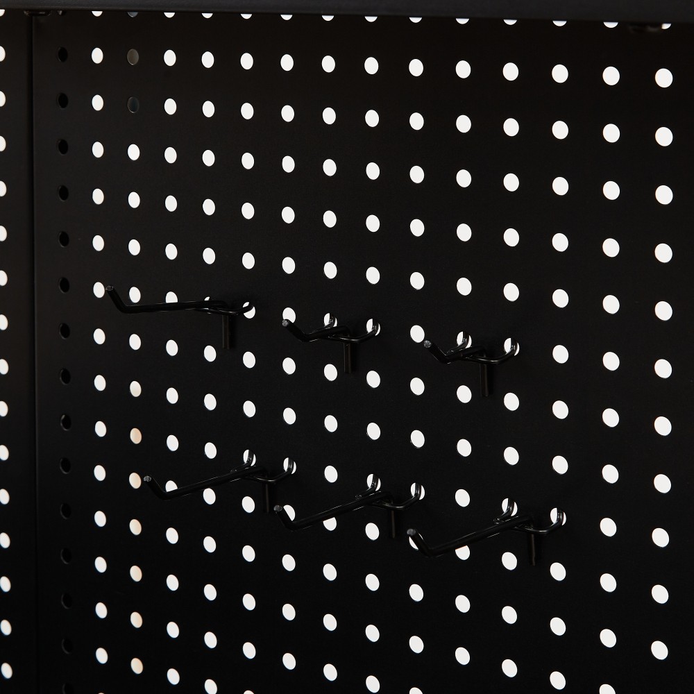 48''Adjustable Workbench with pegboard, Heavy Duty Wooden Desktop