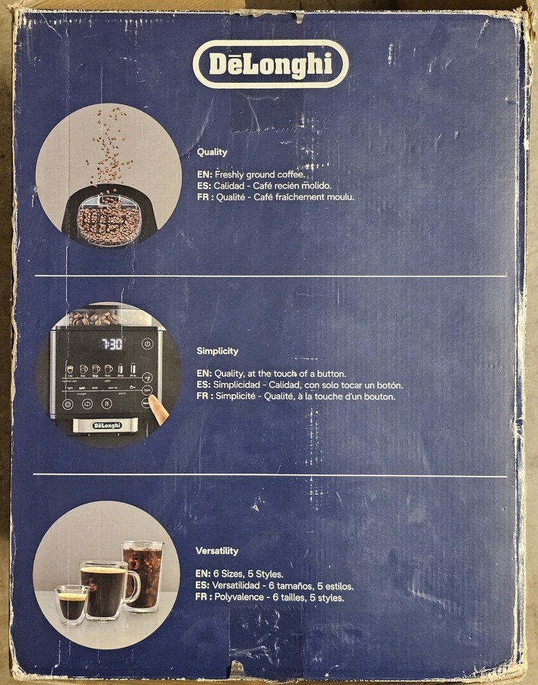 De'Longhi True Brew Automatic Coffee Machine (CAM51015B Black/Silver)