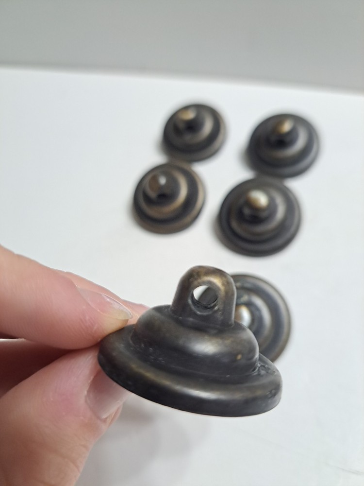 Vintage Set Of 3 Drop Bail Drawer Pulls Black