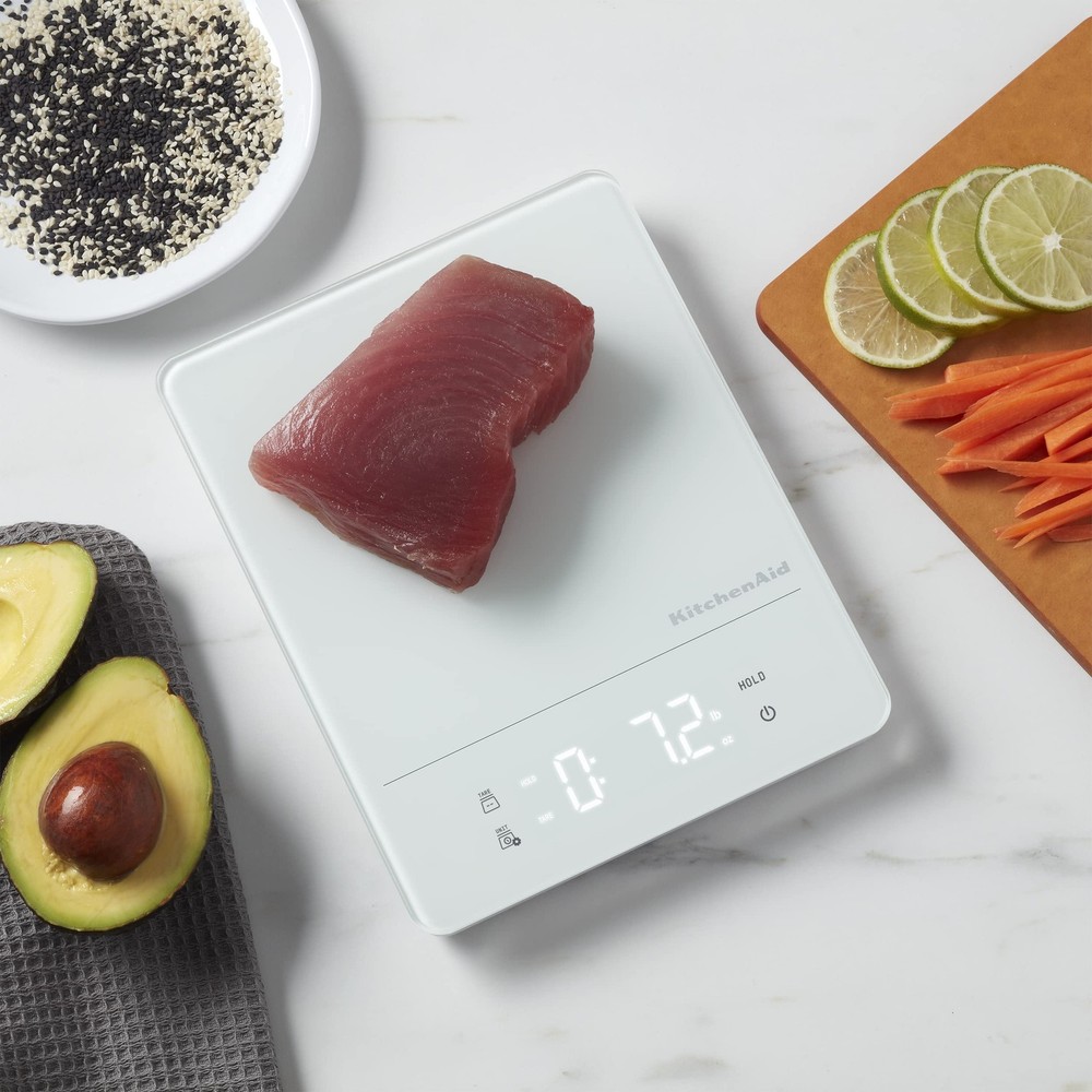 KitchenAid Digital Kitchen Food Scale, 11 pound, White