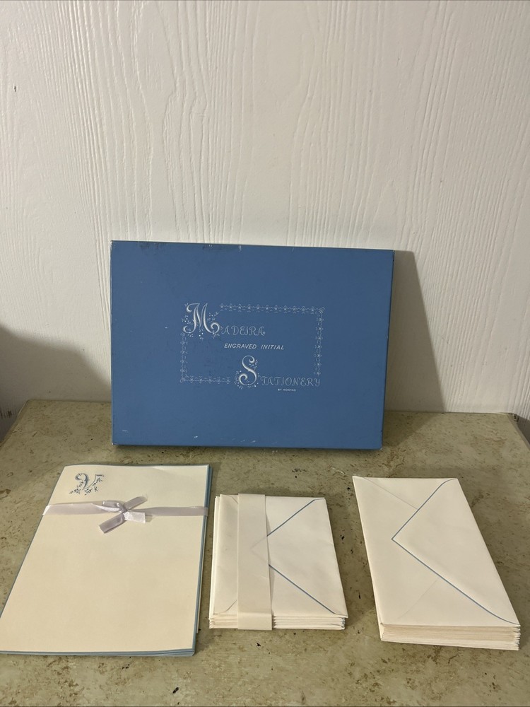 Madeira Engraved Initial Stationary With Envelopes