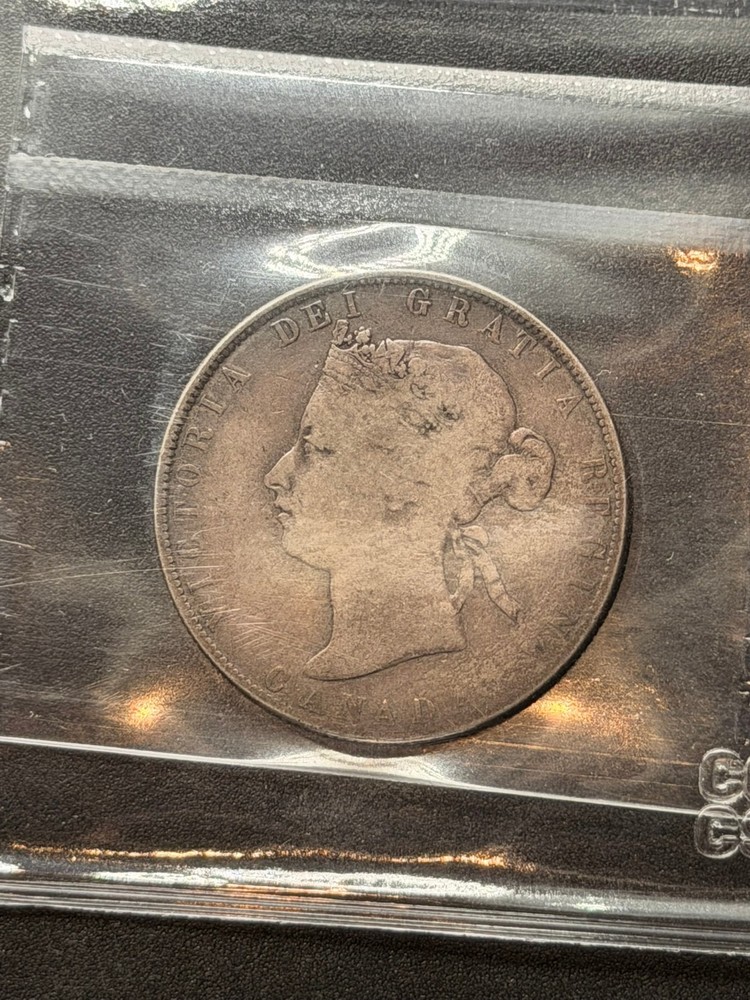 1871 Canada 50 Cent CCCS Graded VG-8