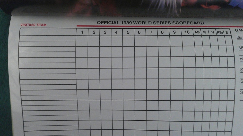 1989 San Francisco Giants vs Oakland A's World Series Program - EUC