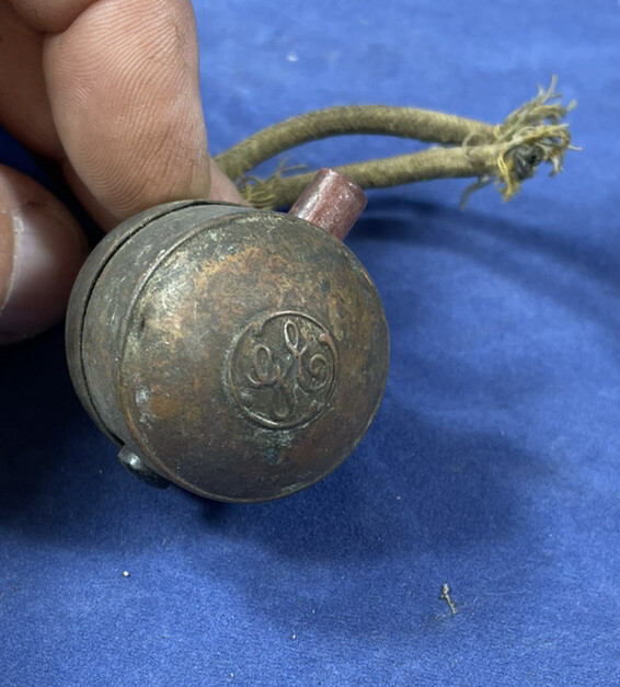 Rare Antique GE Push Button Copper Switch, Old Lighting/Fan Restoration Part