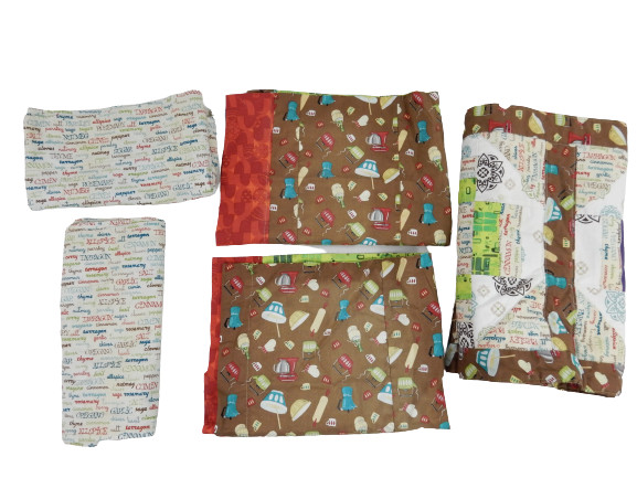 Homemade Quilted Table Runner with Curtains & Valances Kitchen Decor