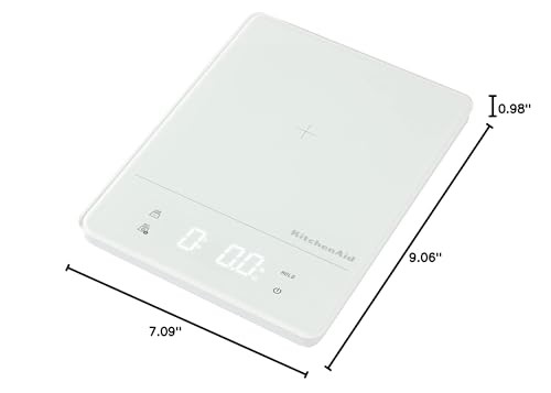 KitchenAid Digital Kitchen Food Scale, 11 pound, White