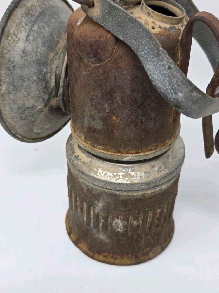 Vintage Dewar Carbide Miners Lamp With Hook