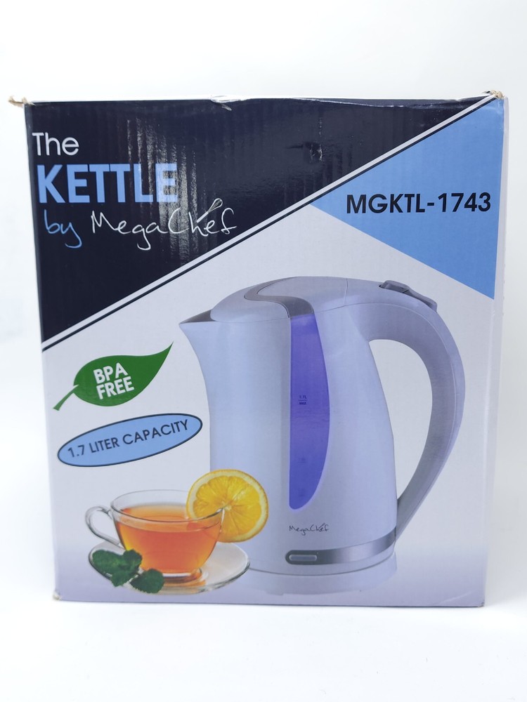 MegaChef MGKTL-1743 1.7L Tea Kettle - White