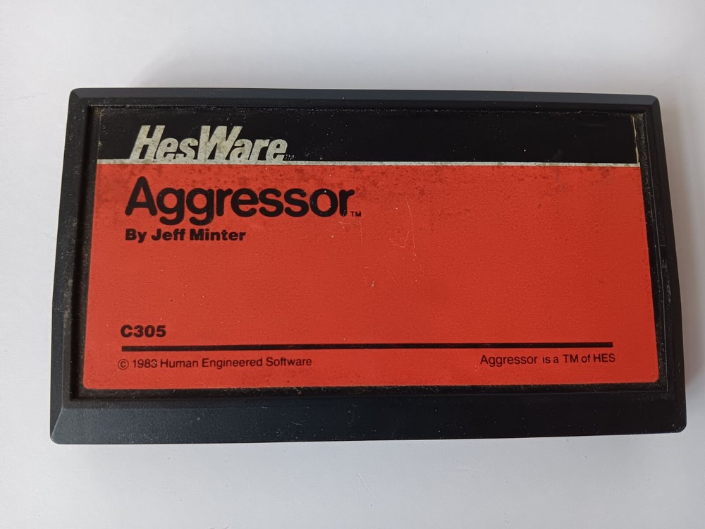 Commodore VIC 20 HesWare Aggressor Computer Game Cartridge Tested/Works