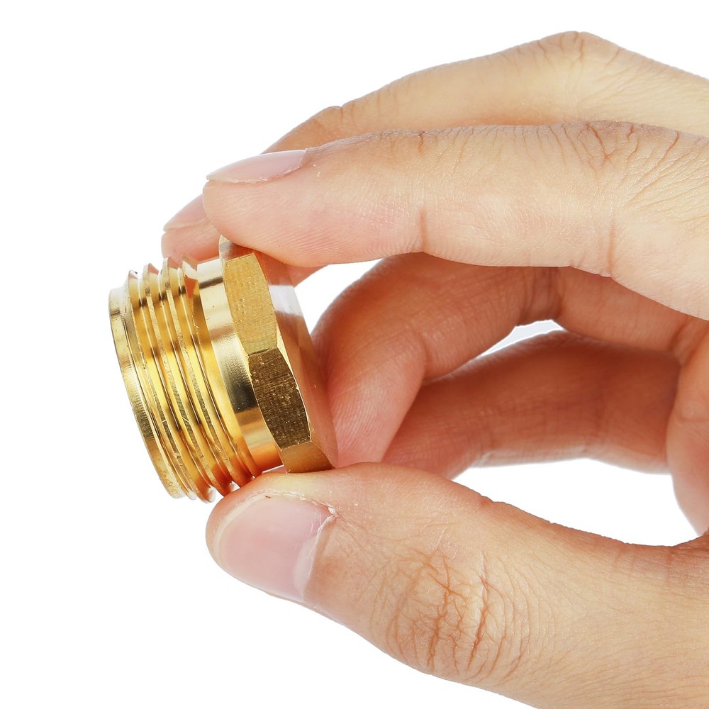 Male Brass Pipe Plug Outer Garden Hose 3/4" GHT Threaded 2 Pack,