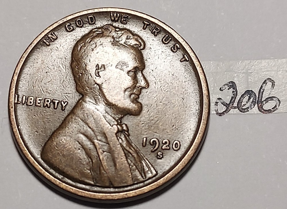 1920-S Lincoln Wheat Cent #206