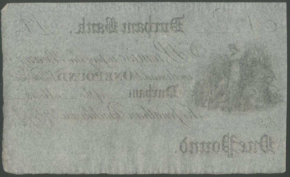 Durham Bank, Jonathan Backhouse & Compy, 1 pound, 18-, unissued