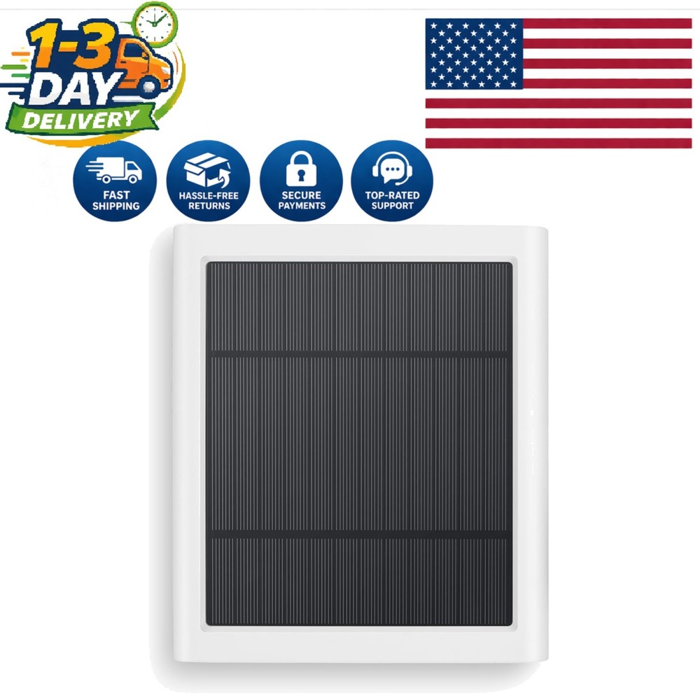 Efficient 4W Solar Charger for Ring Spotlight & Stick Up Cameras with 10ft Cable