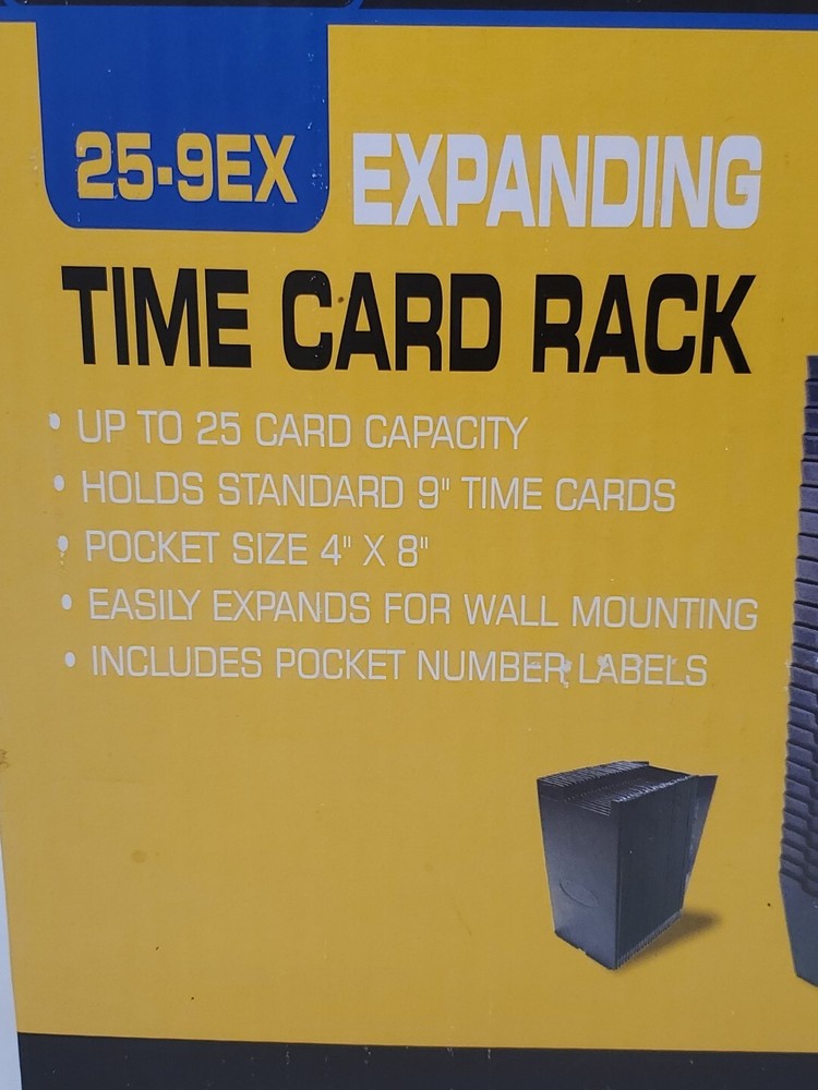 Mint Lathdm Time clock + New Expanding Time Card Rack A