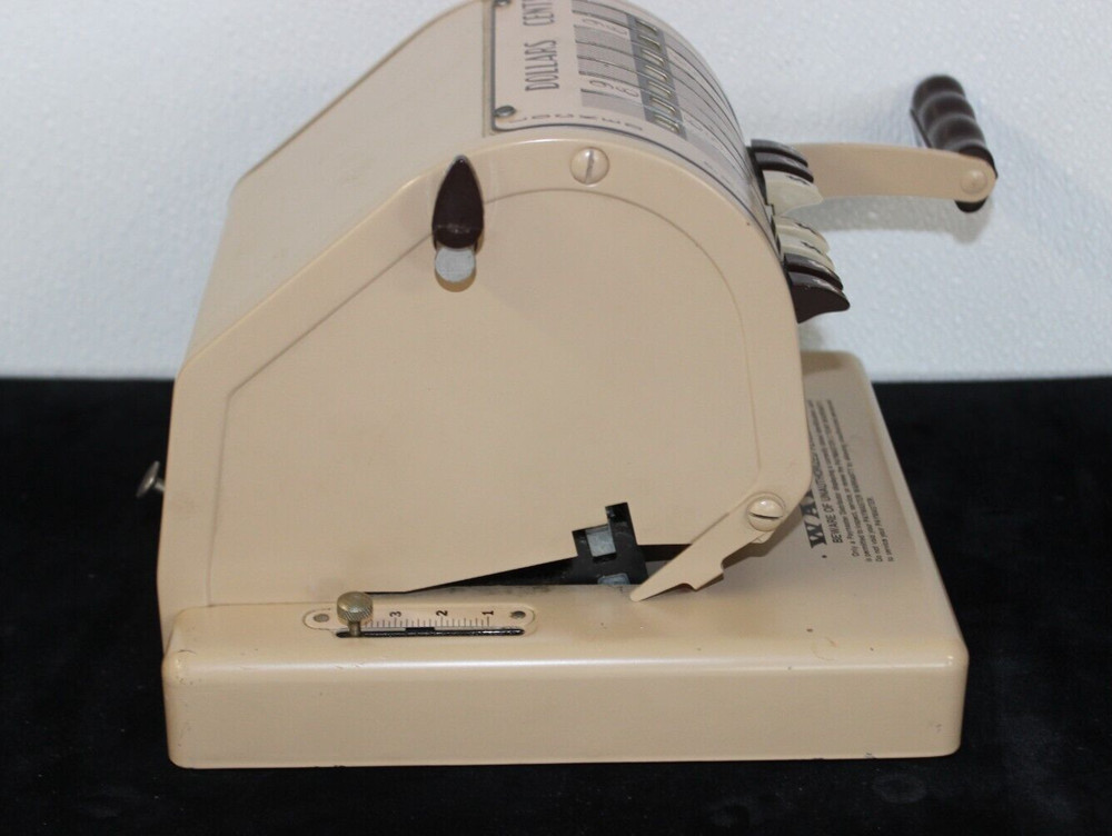 Vintage Paymaster X-550 Check Writer w/ Key