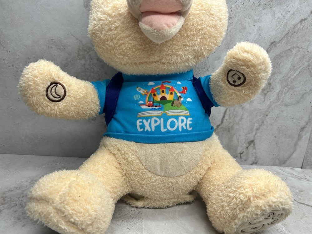 Spark Create Imagine Interactive Learning Plush Bear for Child 8 Books Tested