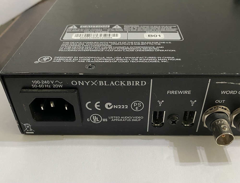 Mackie Onyx Blackbird Firewire Recording Interface 8 Mic Inputs Working