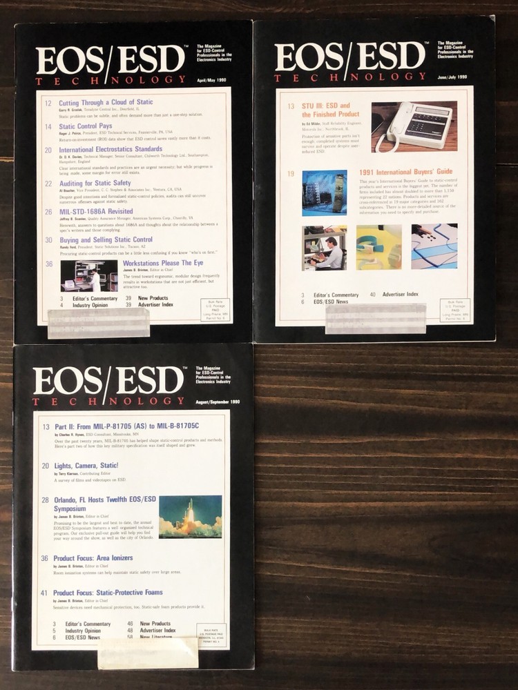 1990 EOS / ESD Technology Magazine - Lot 0f 3