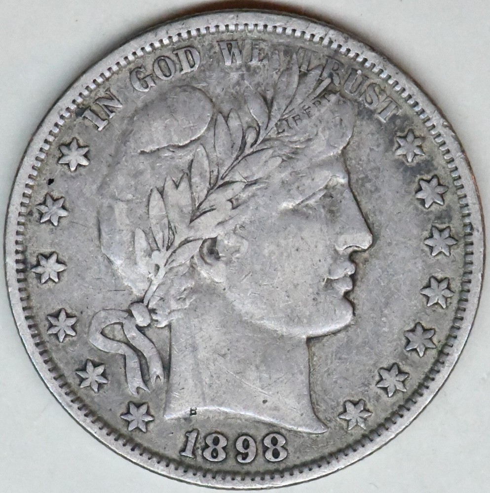 1898 barber half dollar
