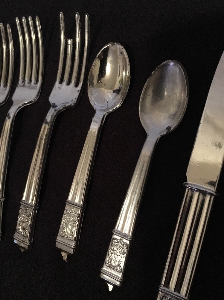 Vintage Plastic Toy Silverware Set