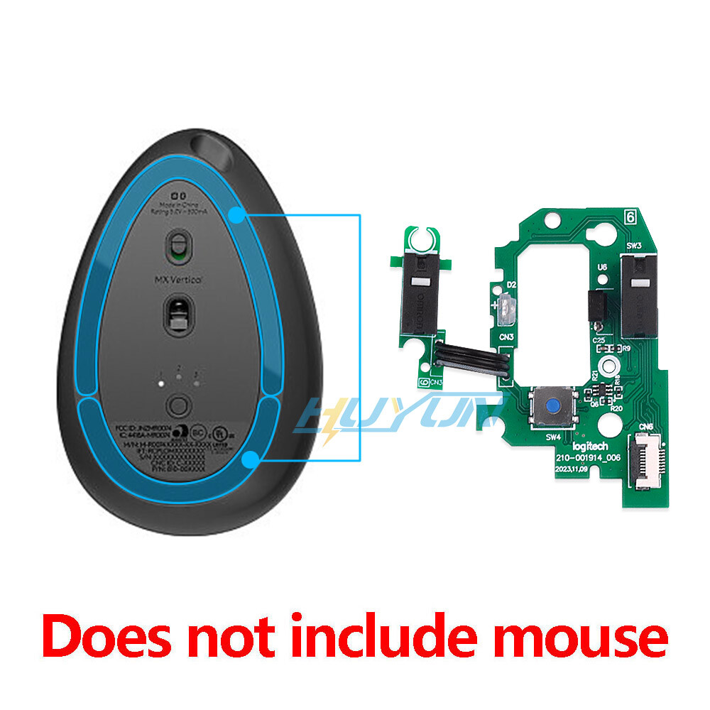 For Logitech MX Vertical Mouse's Encoder Wheel Scroll Switch Button Board