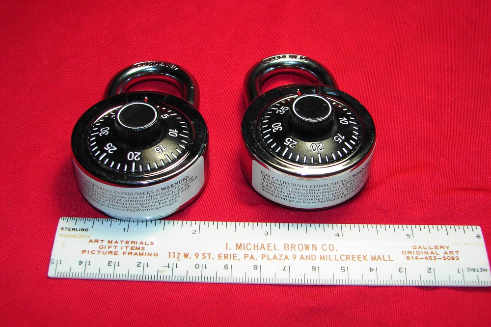 Keyless,Dial Combination Pad Lock set of 2,Both Different Combinations,NEW
