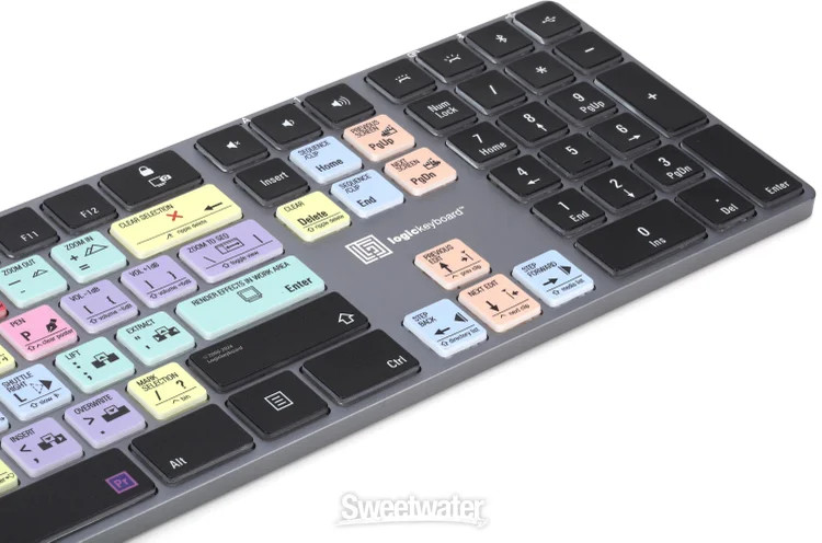LogicKeyboard Titan Wireless Backlit Keyboard for Adobe Premiere Pro - Windows
