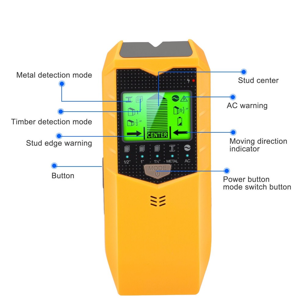 Wall Stud Finder Sensor Wall Scanner 5 in 1 LCD Electronic Detector Detection