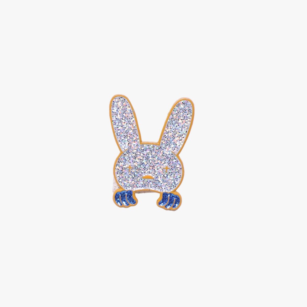 Iridescent Bunny Peeker Pin