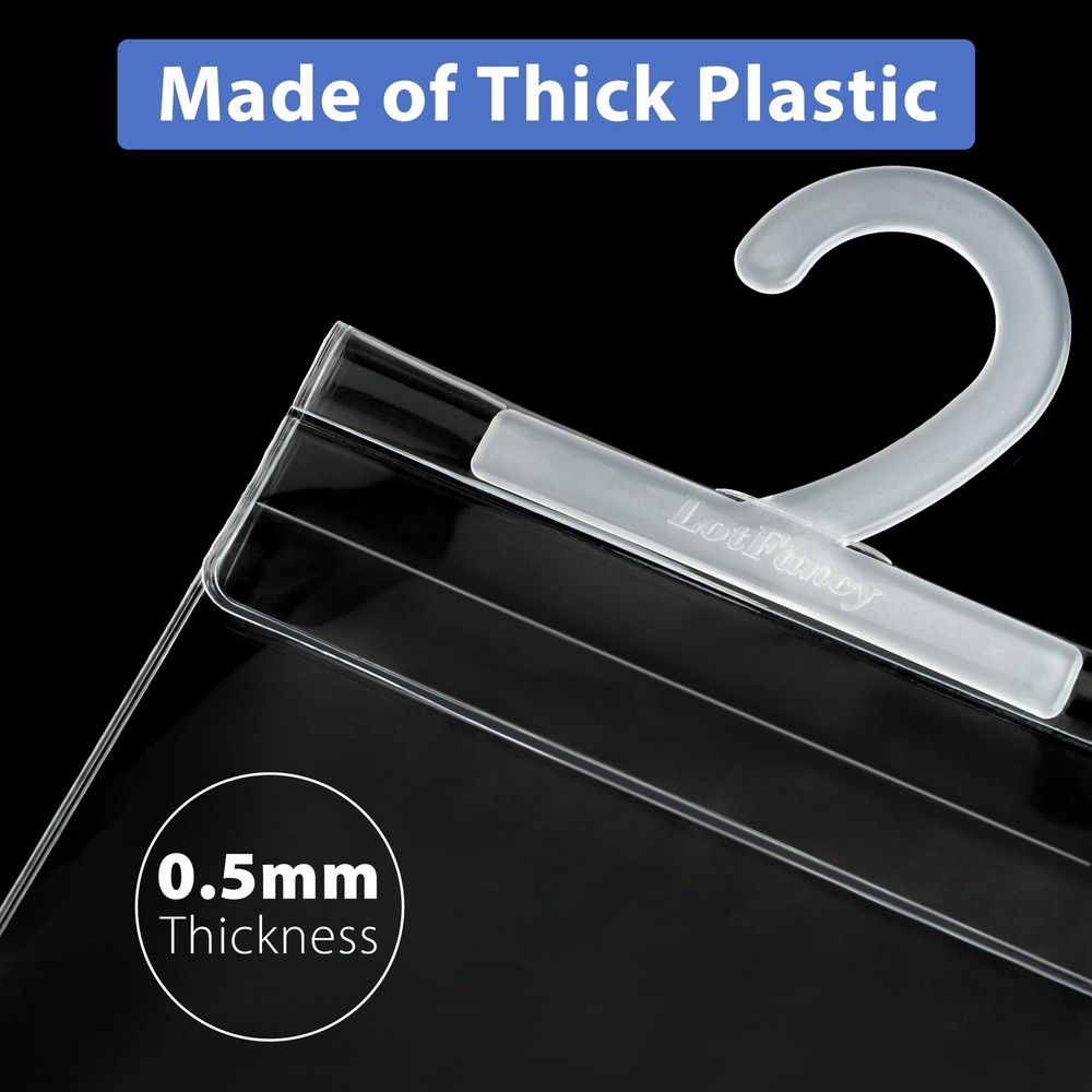 LotFancy Handicap Placard Holder Clear Sleeve 2 Pack Car Permit Protector