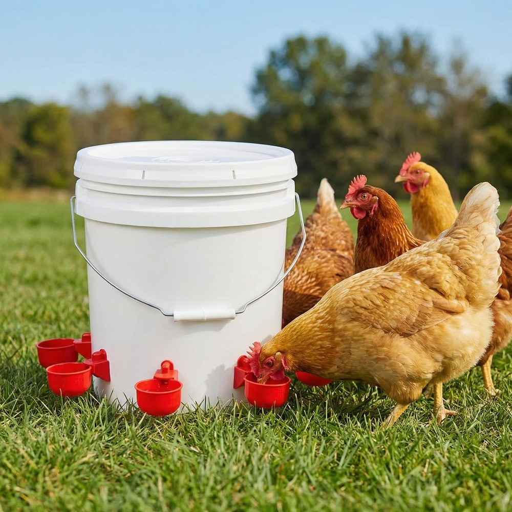 30 Pack Chicken Water Cup, Automatic Drinking Cups for Chickens, 3/8 Inch Thr...