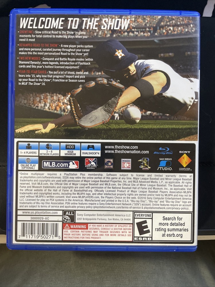 PS4 MLB The Show16 Case Only