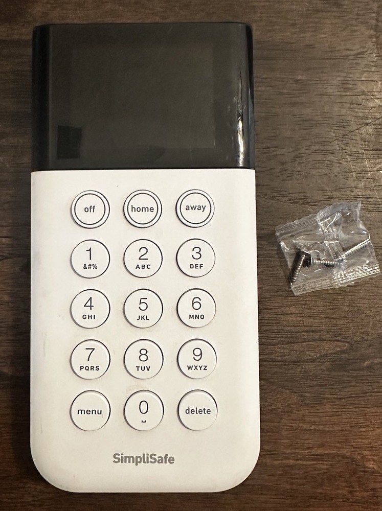 SimpliSafe Home Security System Keypad Remote White Model SSKP3